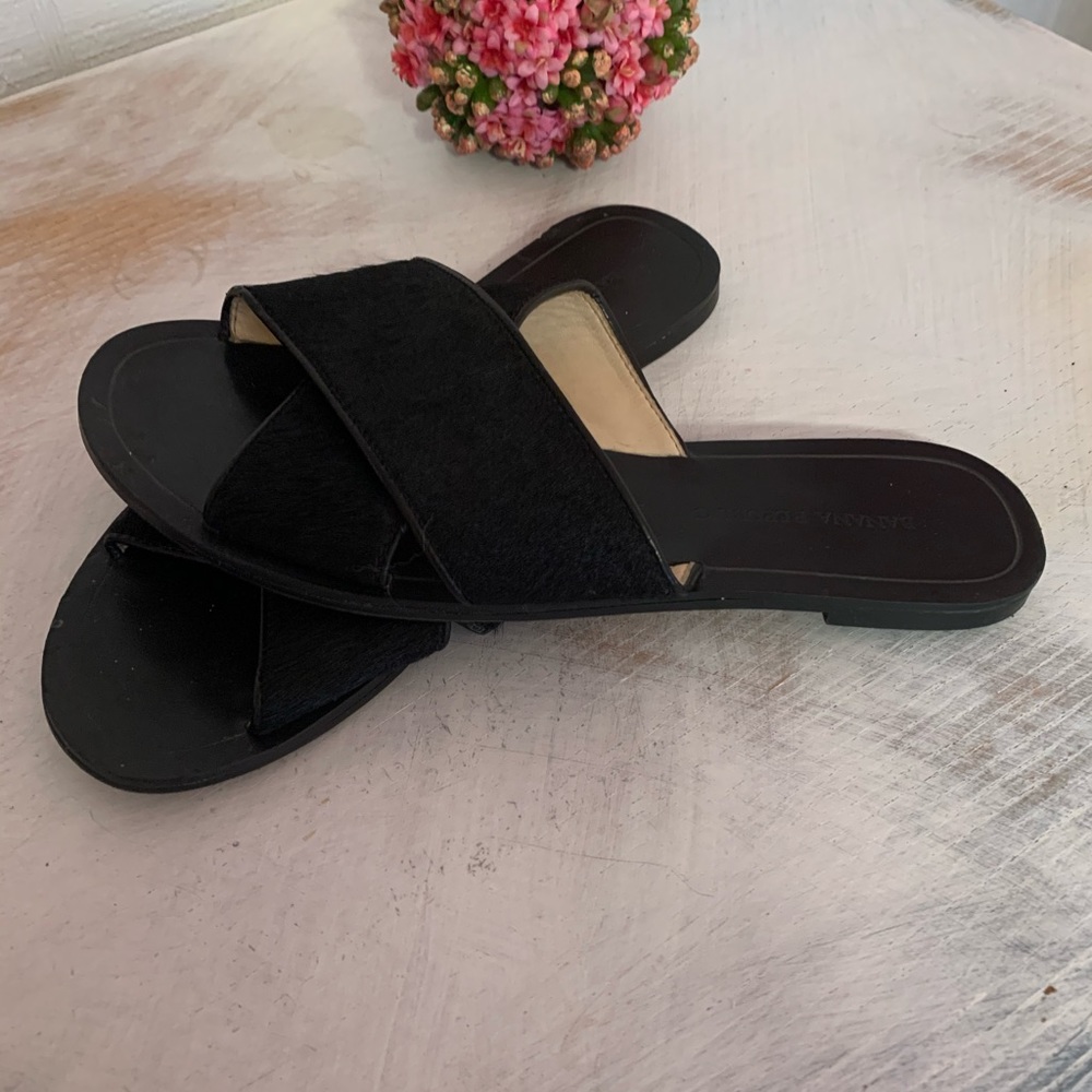 BANANA REPUBLIC pony hair sandals